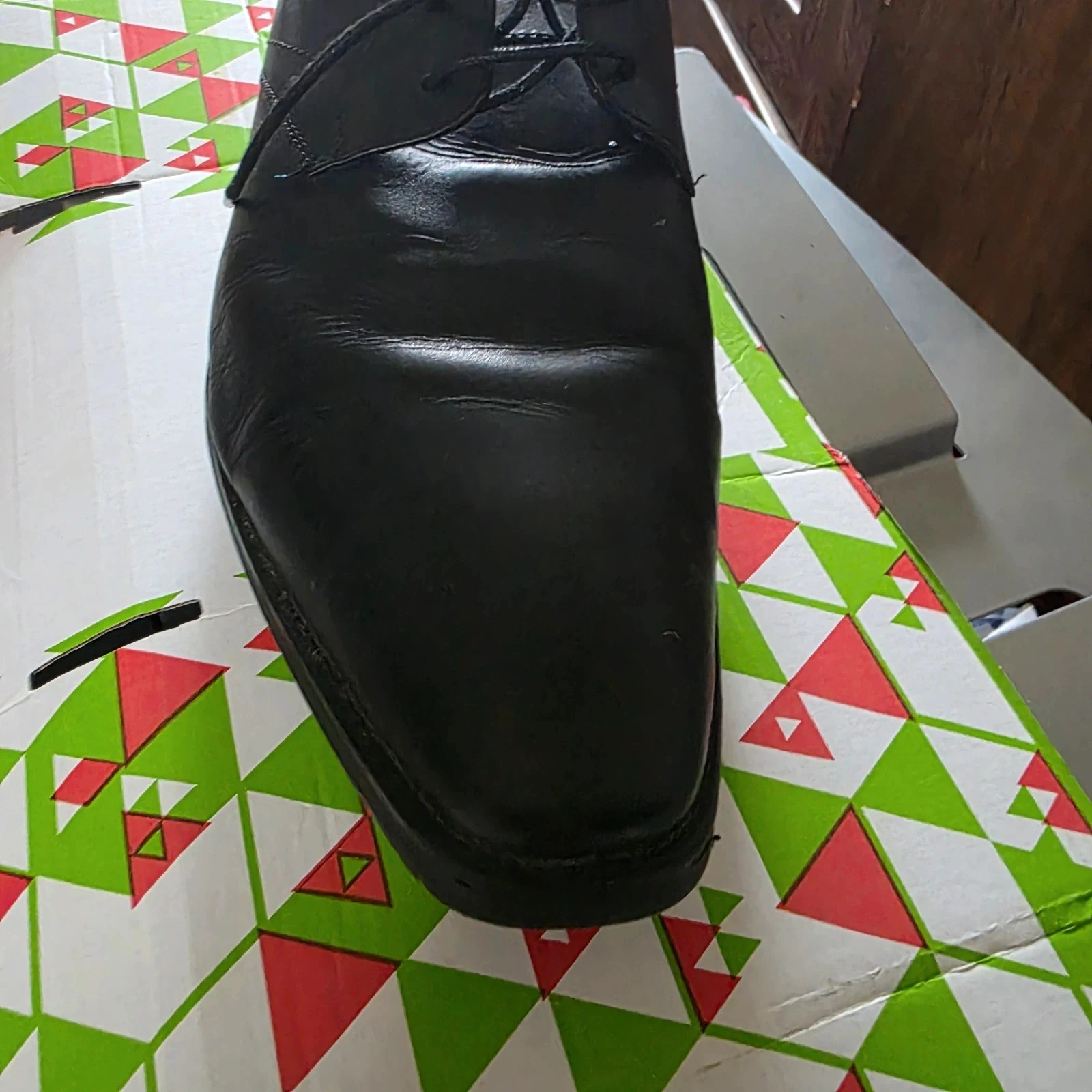 Chaussures de robe en cuir classique Van Beers - Cuir noir - Taille 44 (Excellent état – photo 2